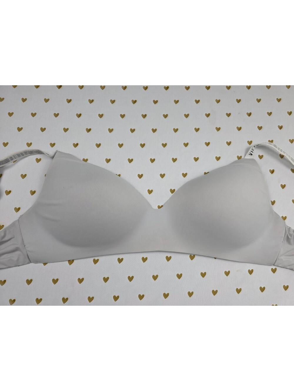 Victorias Secret Wireless Logo Strap T Shirt Lightly Lined Bra 36DD